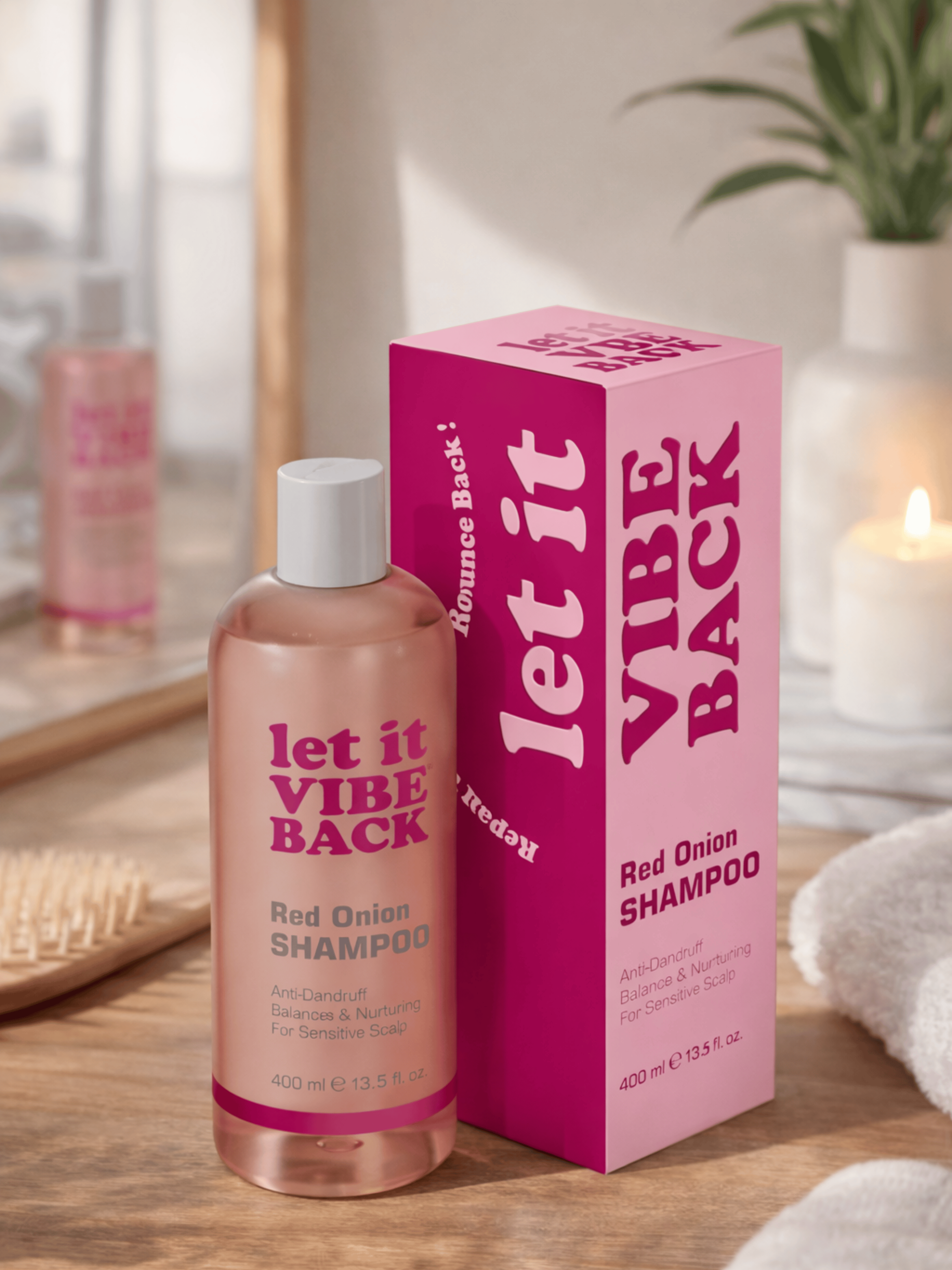 let it VIBE BACK Kırmızı Soğan Özlü Saç Dökülme Karşıtı Şampuan - 400 ml | Saç Uzamasını Destekler