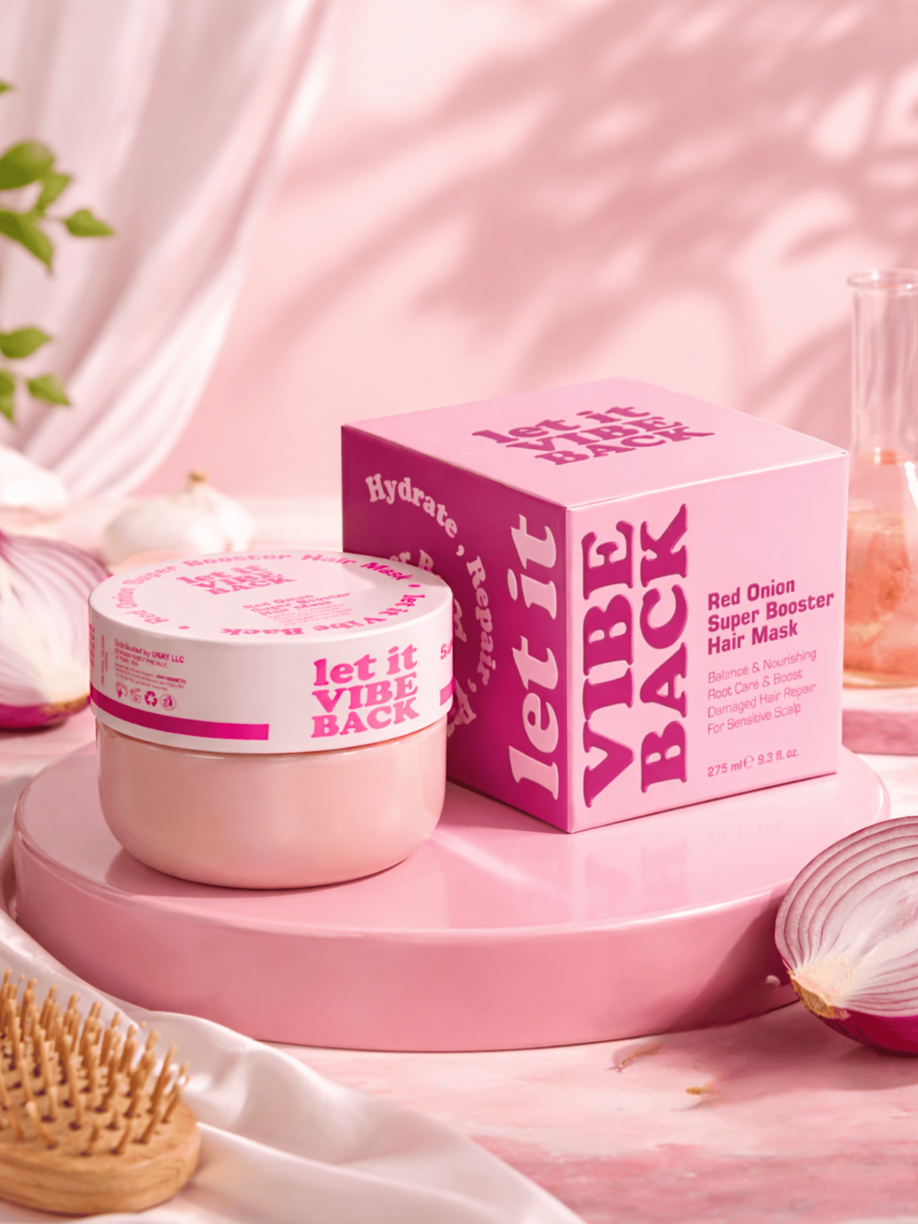 let it VIBE BACK Kırmızı Soğan Özlü Saç Maskesi – 275 ml | Yıpranmış Saç Derisi ve Saçlara Yönelik Yoğun Bakım