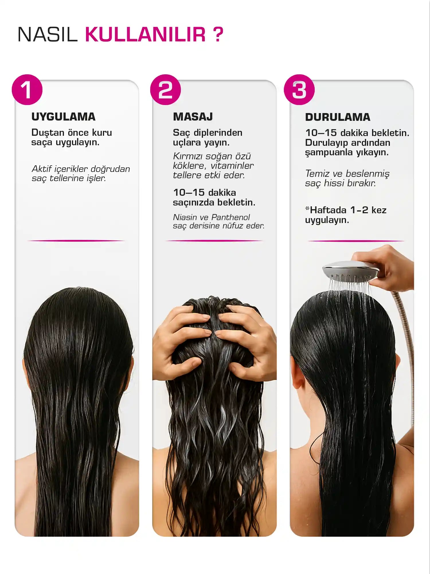 let it VIBE BACK Kırmızı Soğan Özlü Dökülme Karşıtı Saç Bakım Seti 3’lü – Şampuan 400 ml+Maske 275 ml+Serum 100 ml