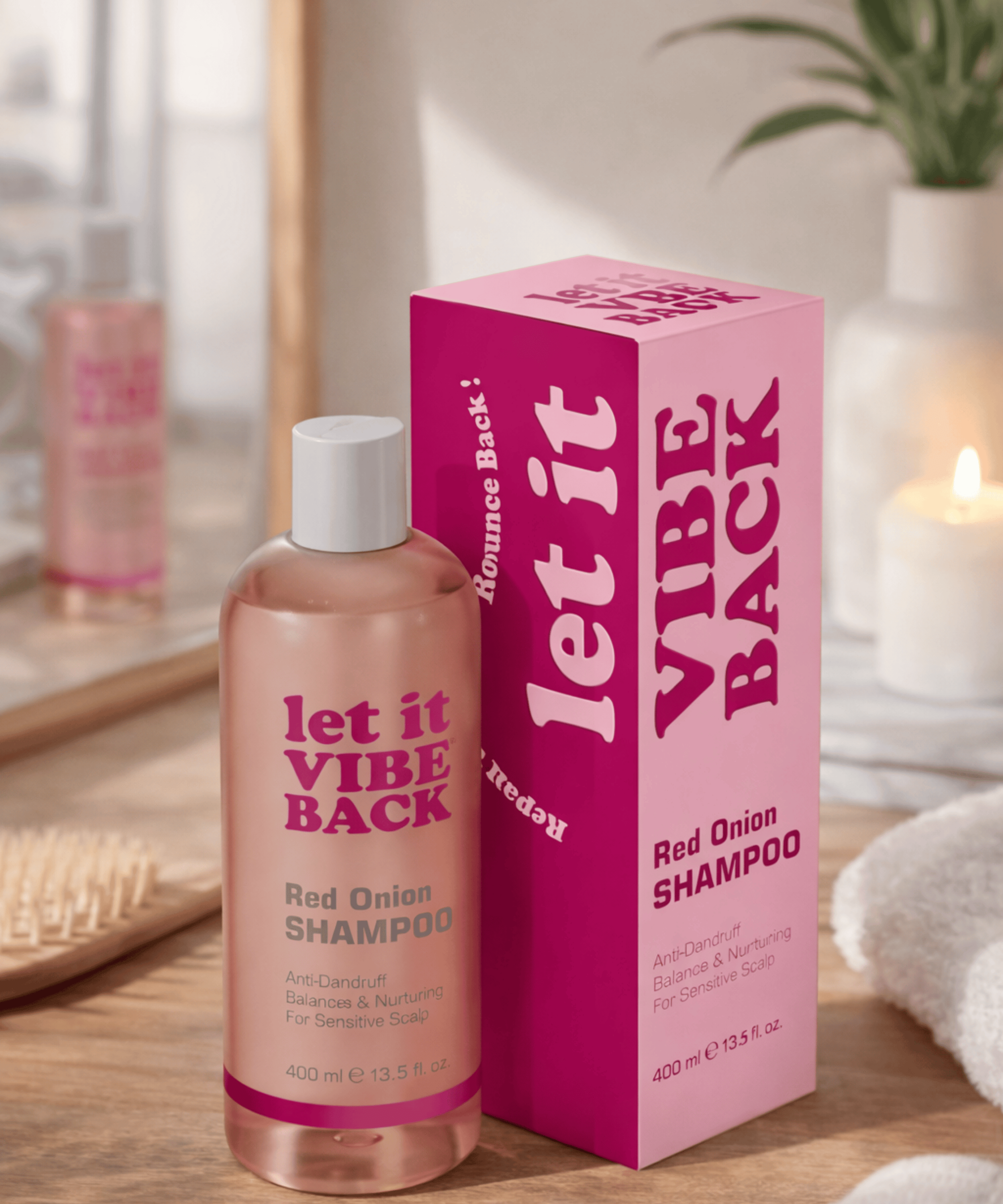 let it VIBE BACK Kırmızı Soğan Özlü Saç Dökülme Karşıtı Şampuan - 400 ml | Saç Uzamasını Destekler