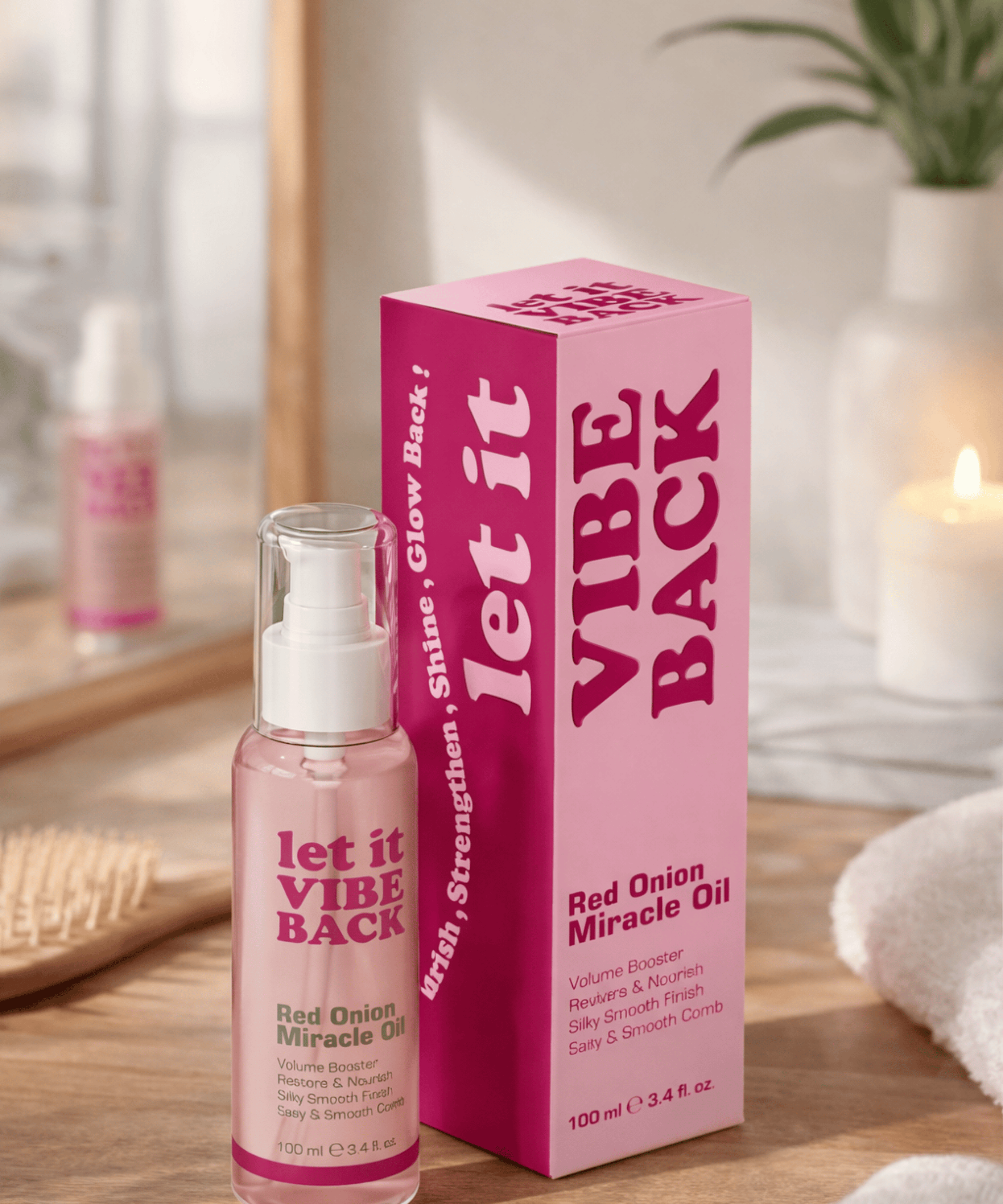 let it VIBE BACK Kırmızı Soğan Özlü Saç Serumu 100 ml - Dökülen ve Yıpranmış Saçlar İçin Onarıcı Bakım Yağı