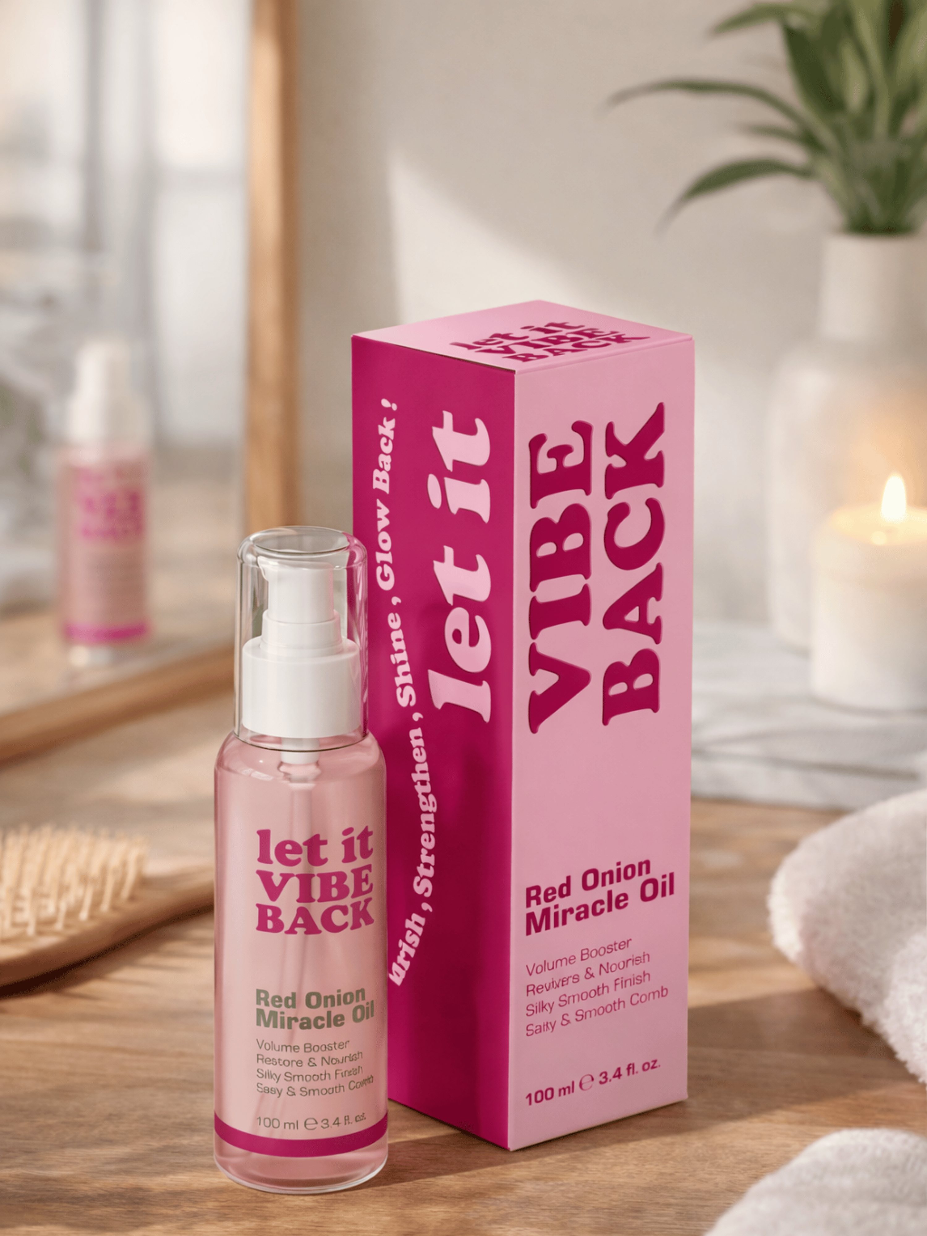 let it VIBE BACK Kırmızı Soğan Özlü Saç Serumu 100 ml - Dökülen ve Yıpranmış Saçlar İçin Onarıcı Bakım Yağı