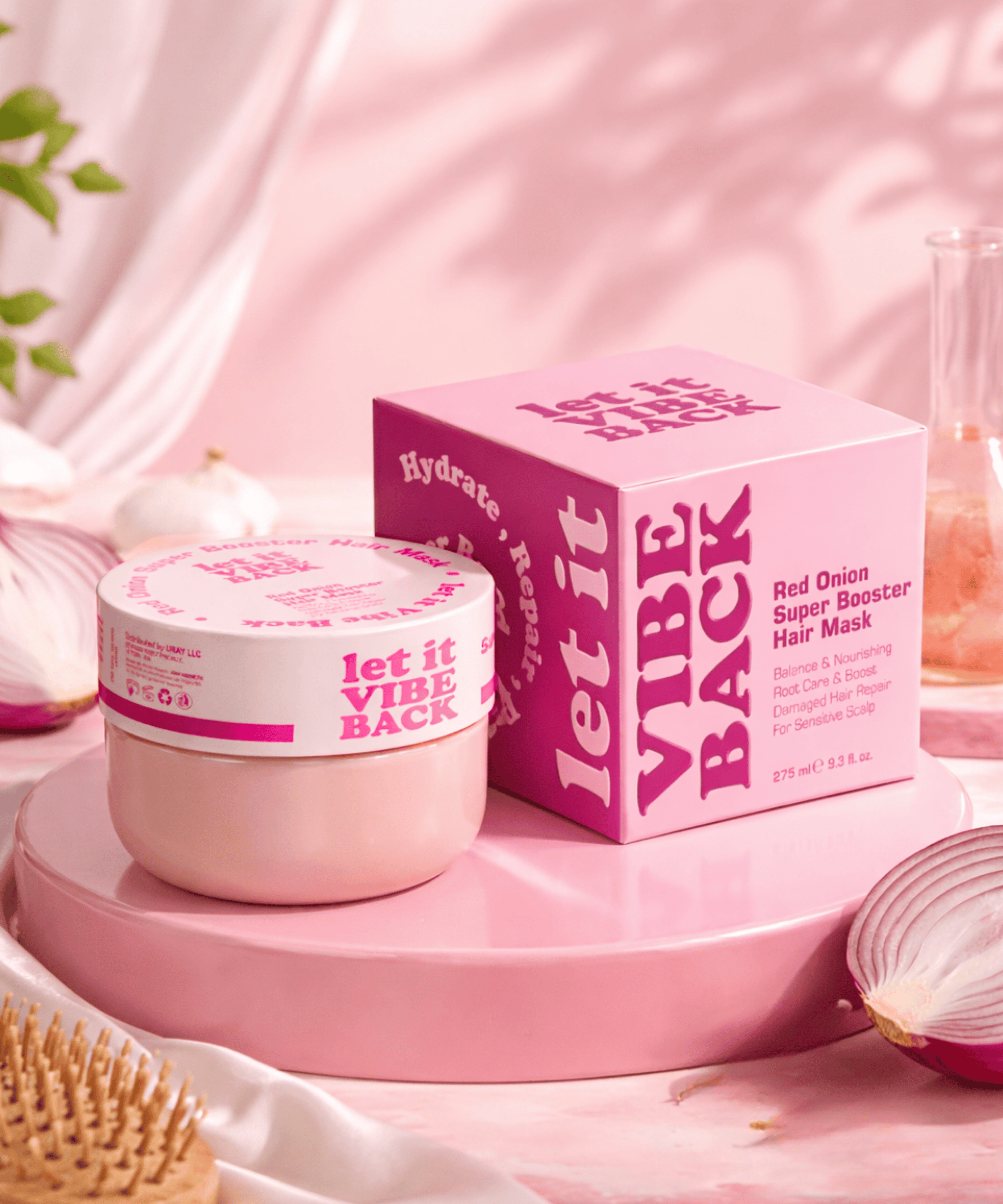 let it VIBE BACK Kırmızı Soğan Özlü Saç Maskesi – 275 ml | Yıpranmış Saç Derisi ve Saçlara Yönelik Yoğun Bakım